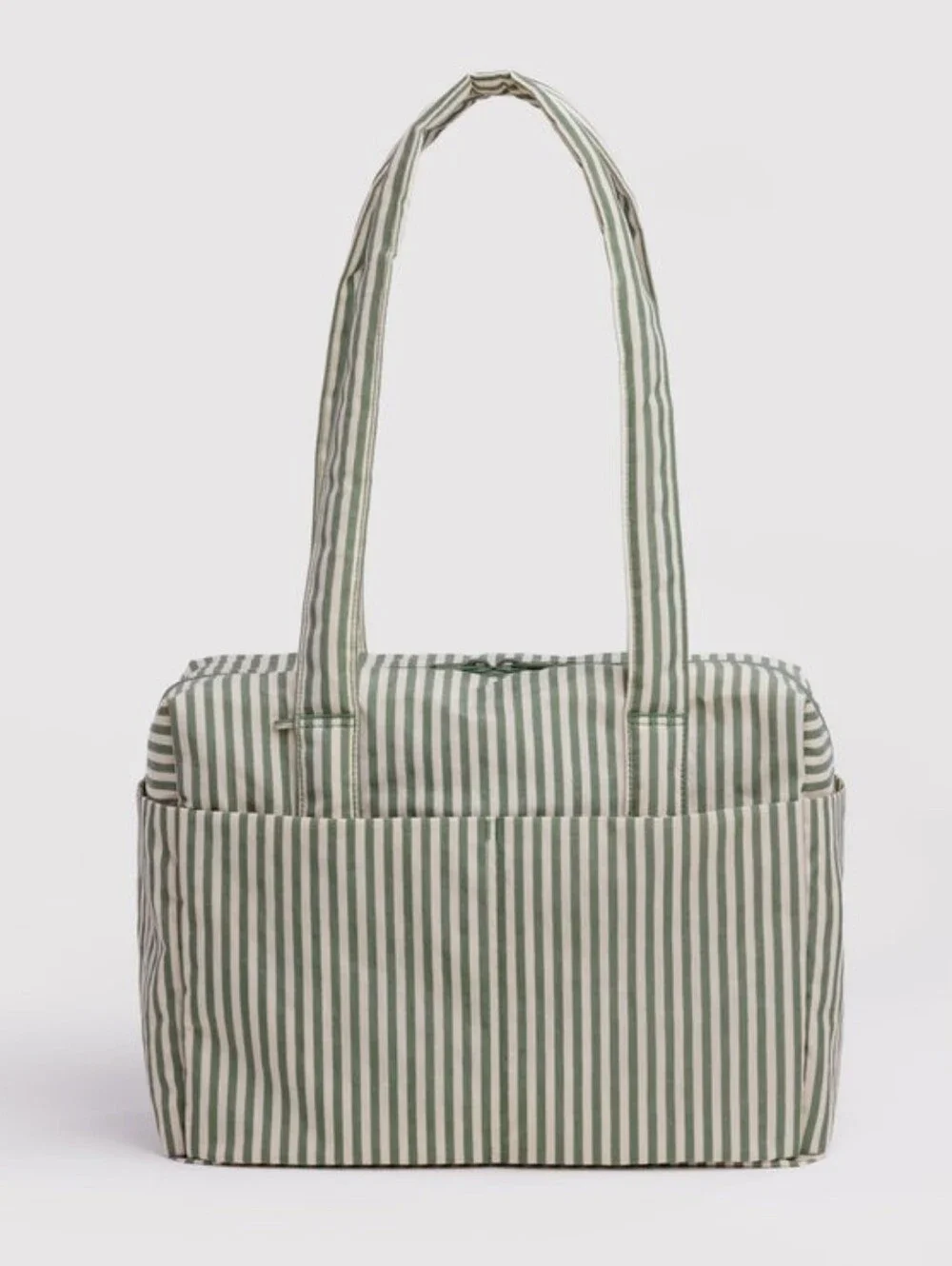 NWT BAGGU Everyday Cloud Bag Sage Stripe - Picture 1 of 5